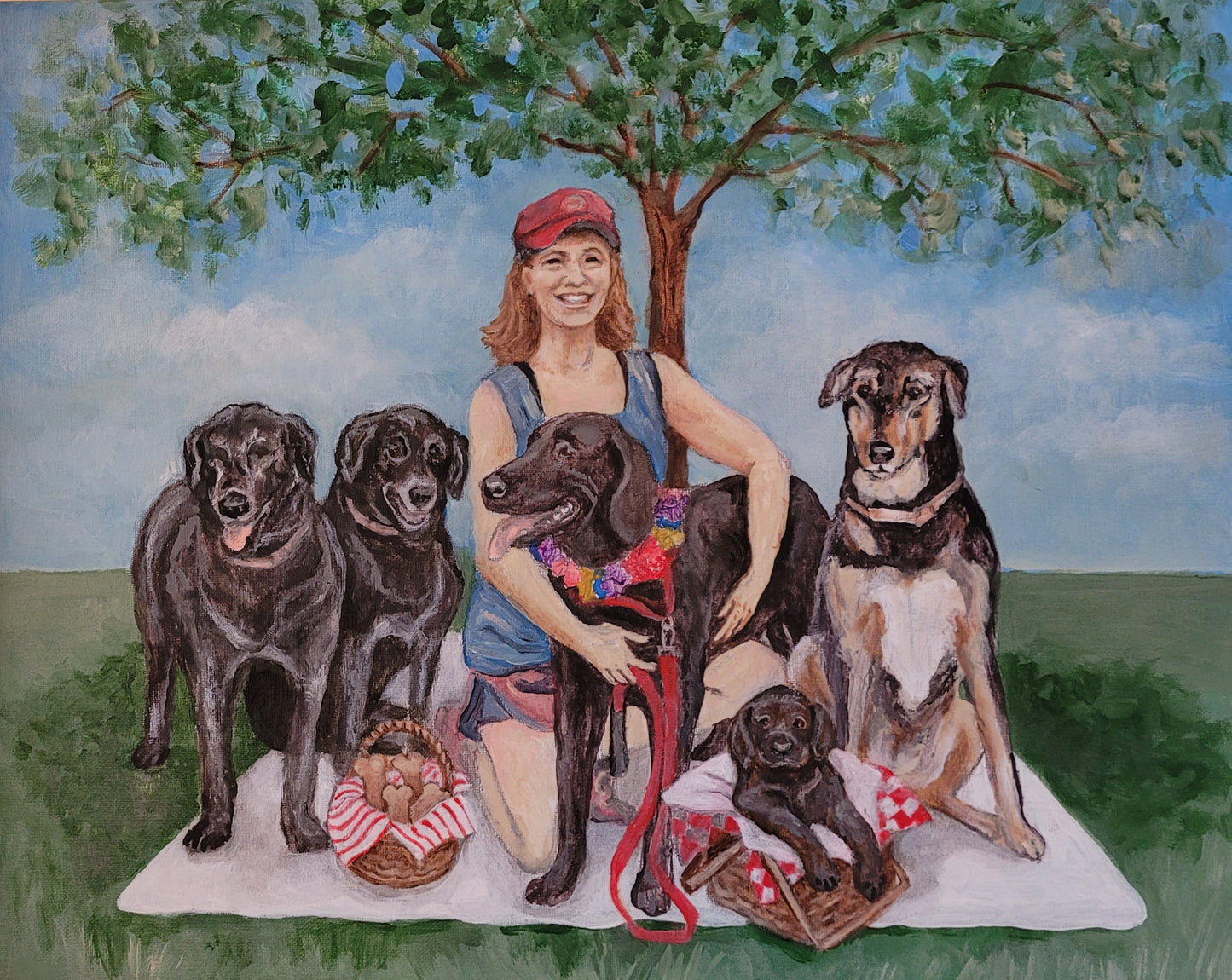 Portrait of 1 Person with 1 Pet