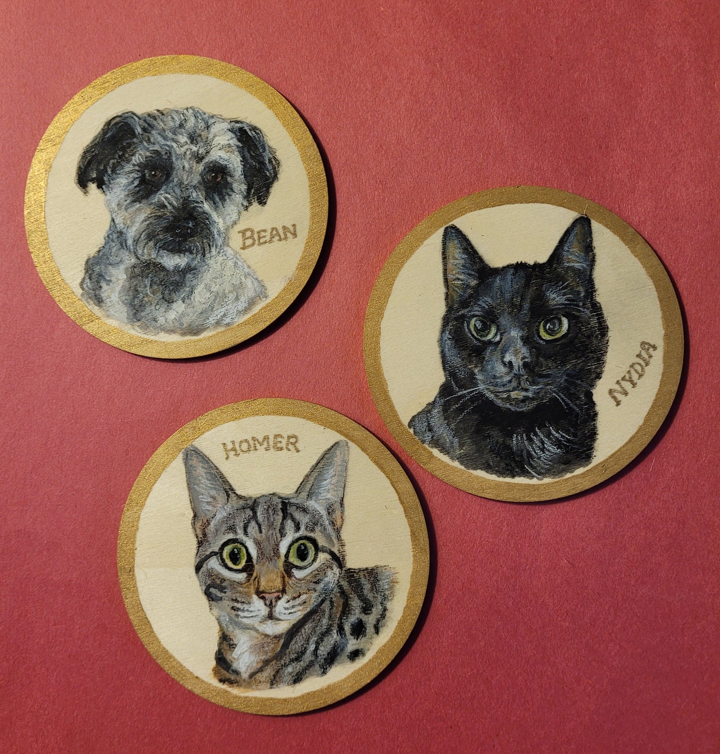 Round Magnet Pet Portrait
