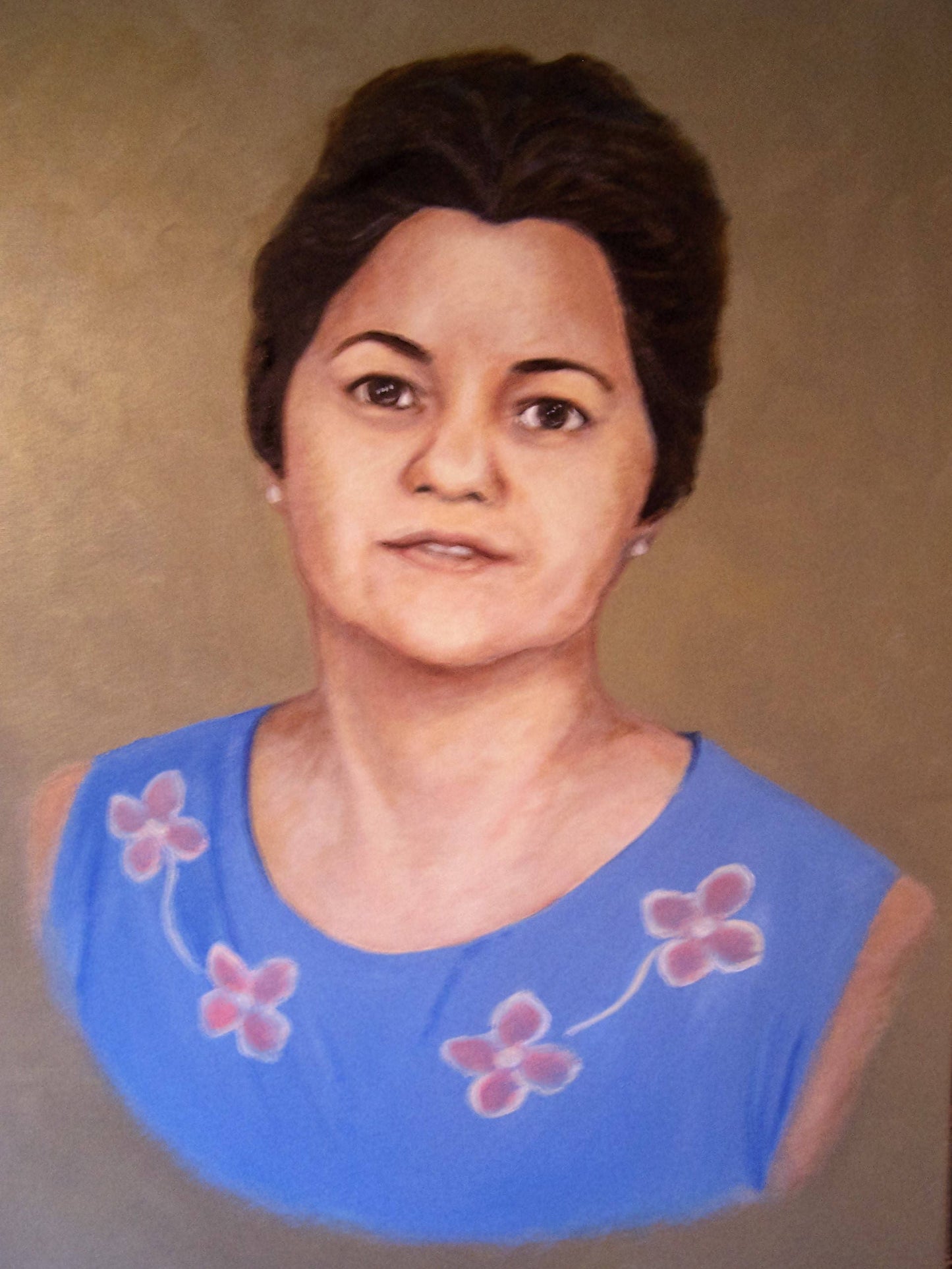 Portrait of 1 Person, hand painted acrylic