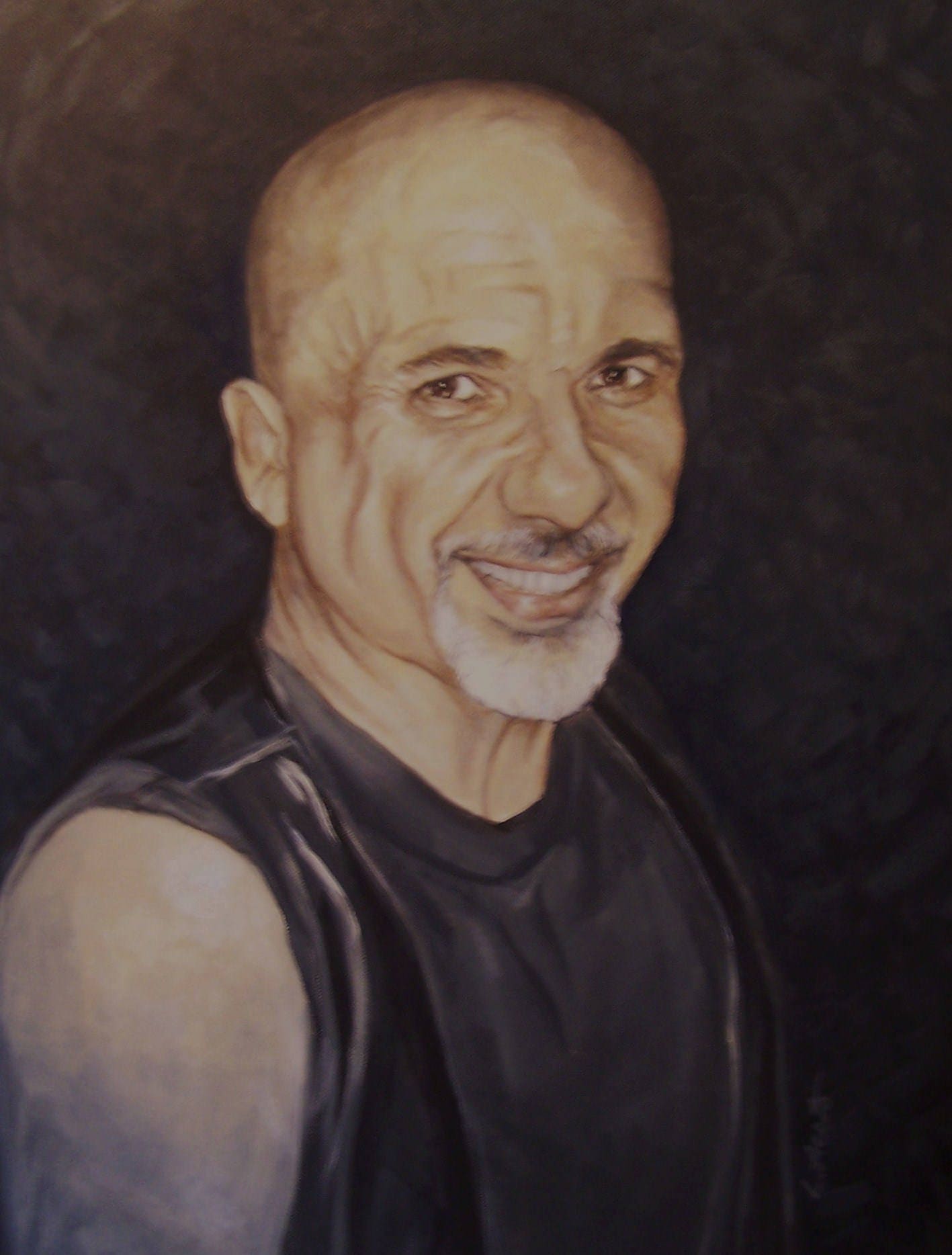 Portrait of 1 Person, hand painted acrylic