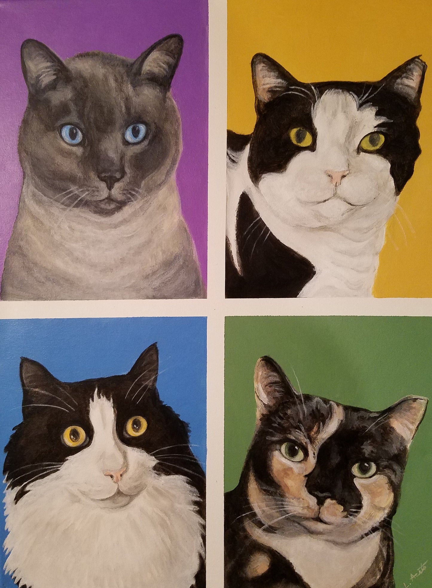 Pop Art Pet Portrait, 18x24 acrylic