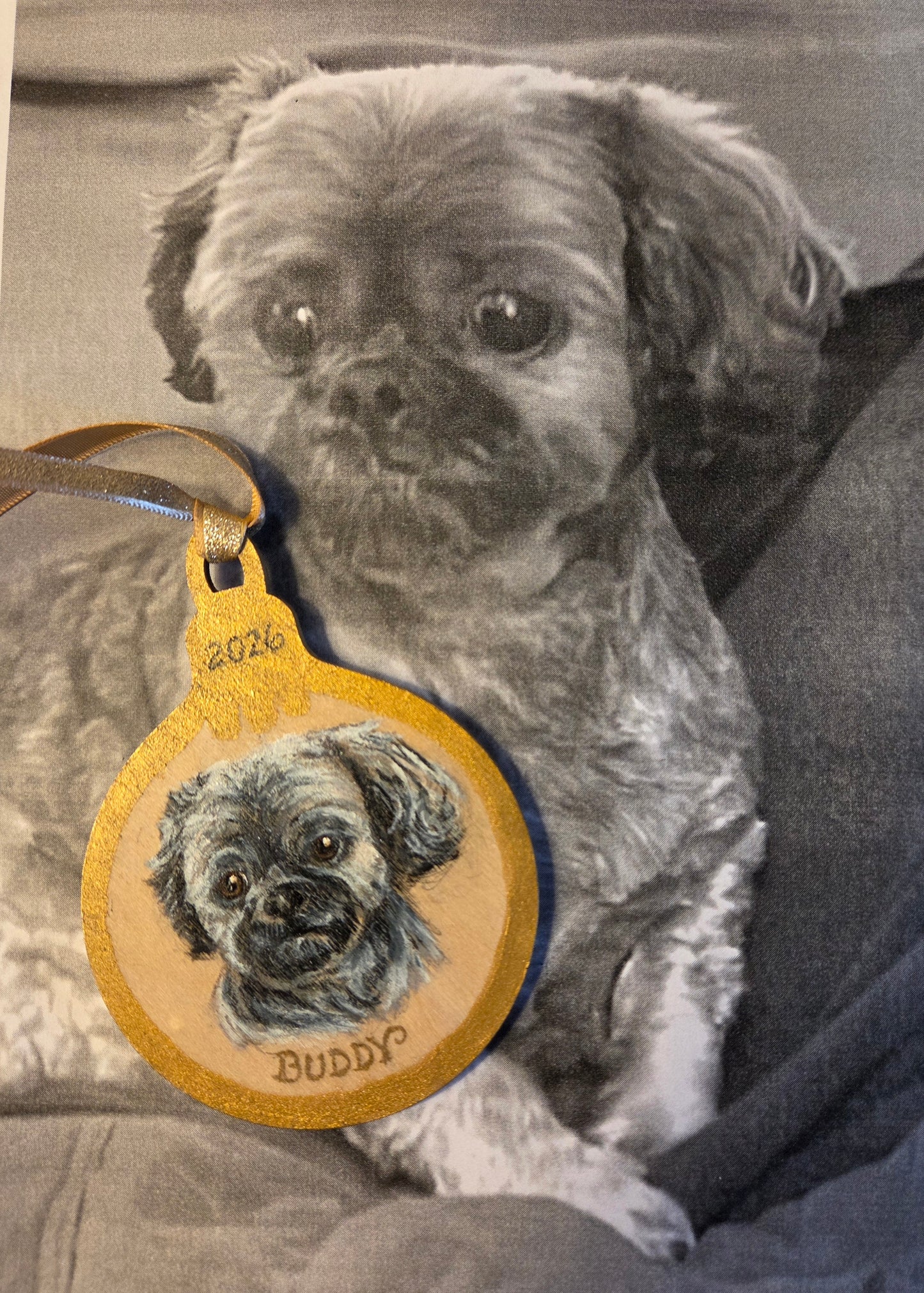 Round Ornament Pet Portrait