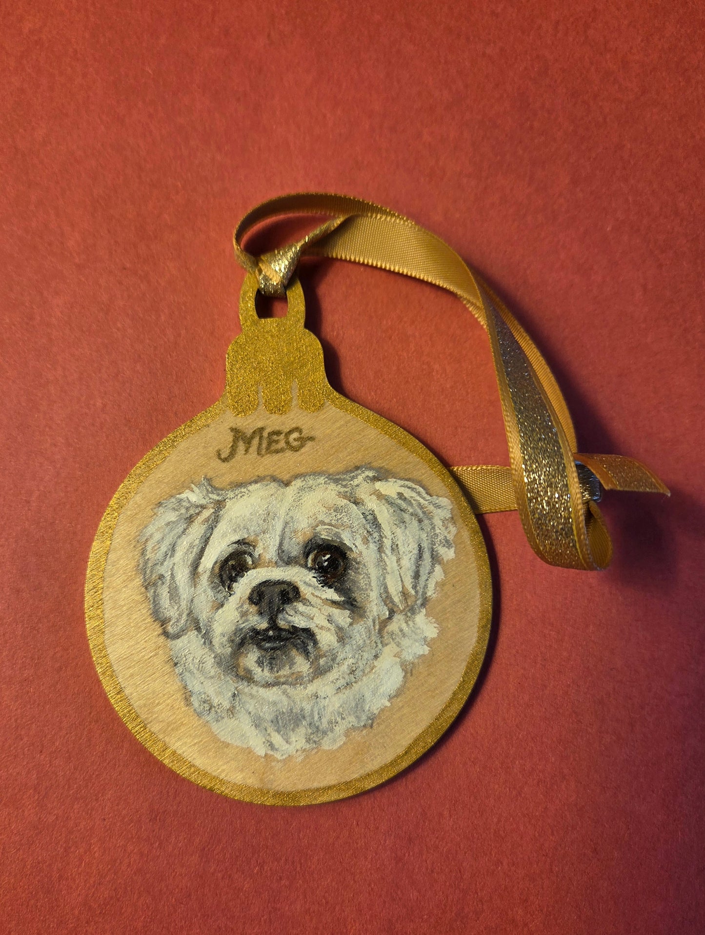 Round Ornament Pet Portrait