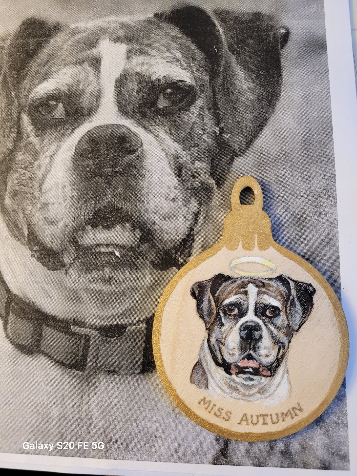 Round Ornament Pet Portrait