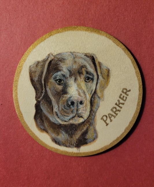 Round Magnet Pet Portrait