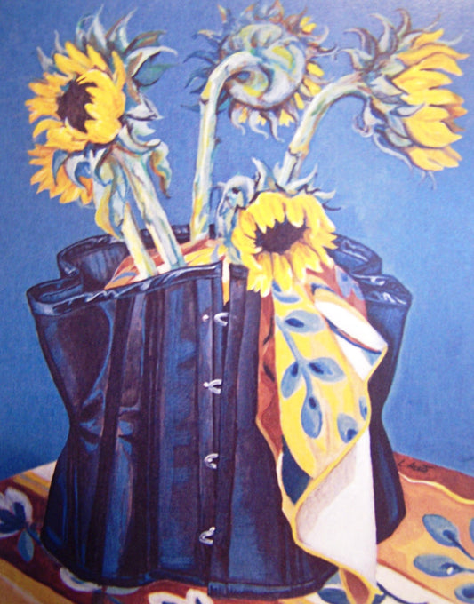 Corset and Sunflowers
