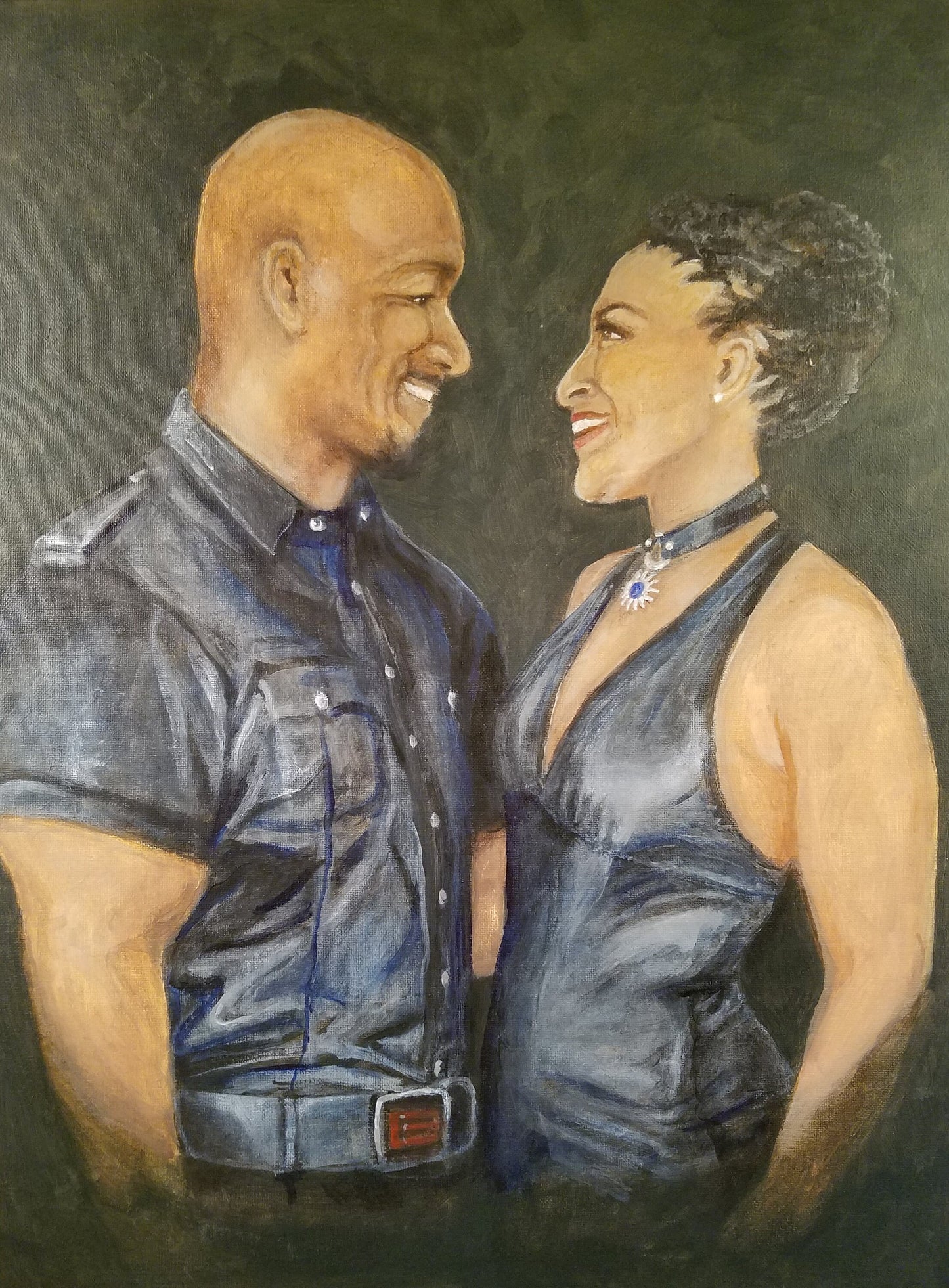 2-Person Portrait, 11"x 14" acrylic painting