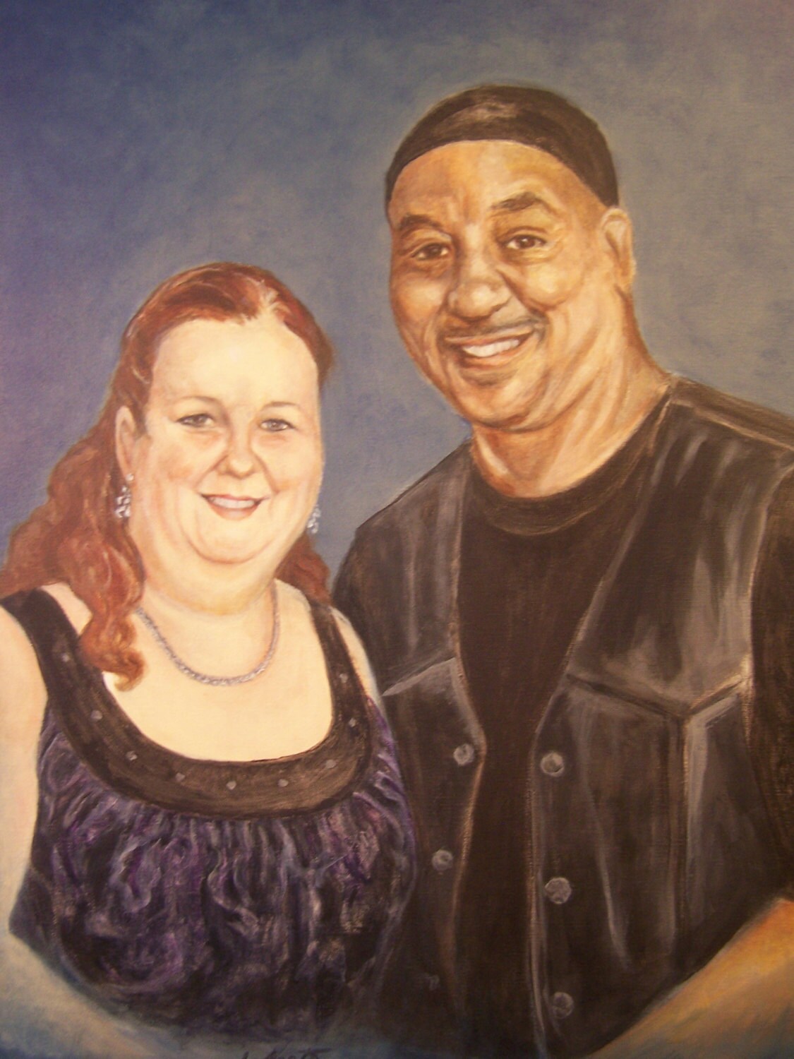 2-Person Portrait, 11"x 14" acrylic painting